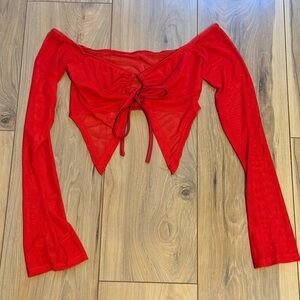 Long sleeve crop top